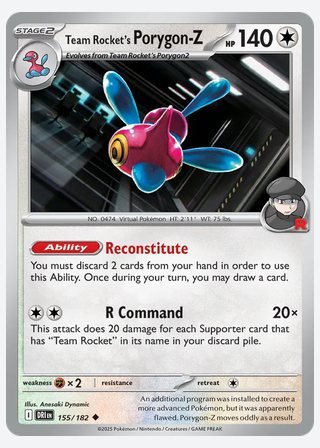 Team Rocket's Porygon-Z — catalogusbeeld