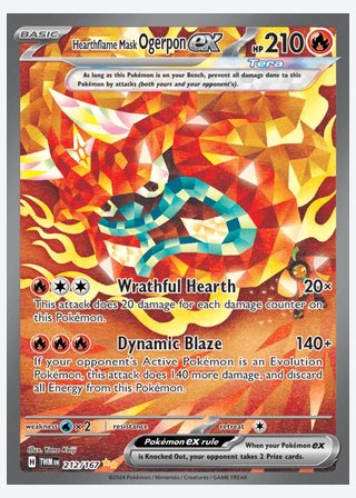 Hearthflame Mask Ogerpon ex — catalogusbeeld