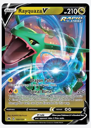 Rayquaza V — catalogusbeeld
