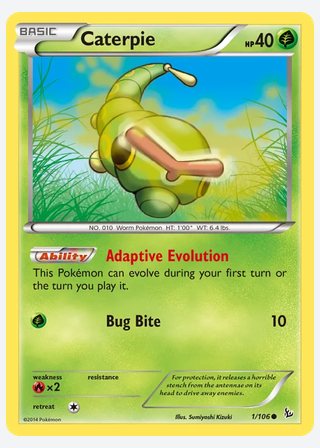 Caterpie — catalogusbeeld