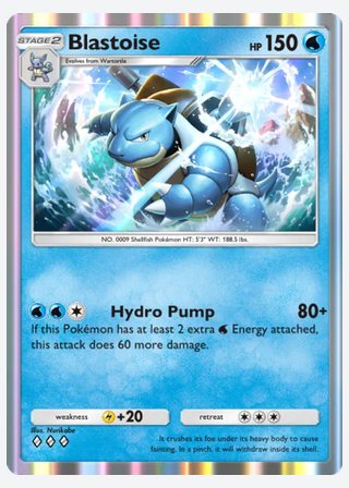 Blastoise — catalogusbeeld