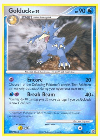 Golduck — catalogusbeeld
