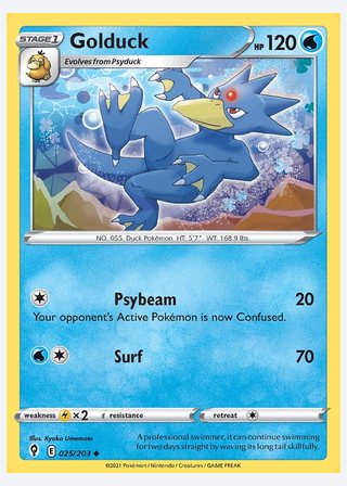 Golduck — catalogusbeeld