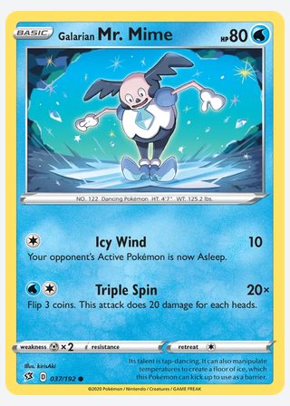 Galarian Mr. Mime — catalogusbeeld