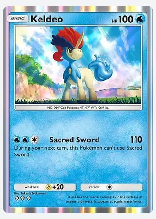 Keldeo — catalogusbeeld