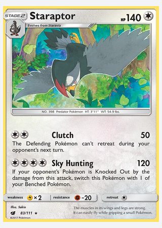 Staraptor — catalogusbeeld