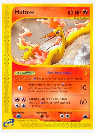Moltres — catalogusbeeld