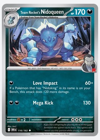 Team Rocket's Nidoqueen — catalogusbeeld