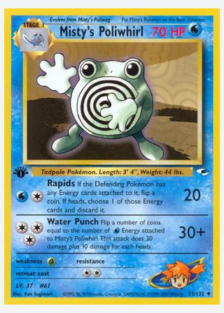 Misty's Poliwhirl — catalogusbeeld