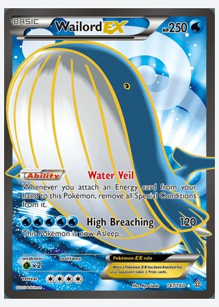 Wailord EX — catalogusbeeld