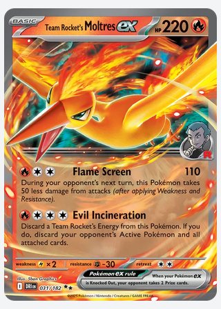 Team Rocket's Moltres ex — catalogusbeeld
