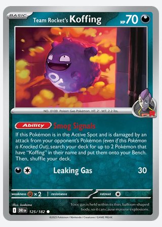 Team Rocket's Koffing — catalogusbeeld