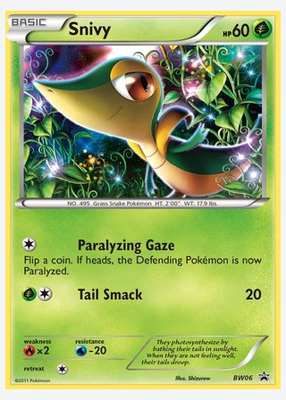 Snivy — catalogusbeeld