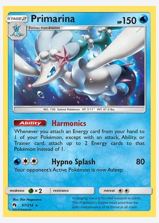 Primarina — catalogusbeeld