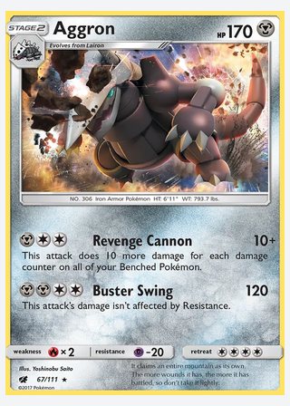 Aggron — catalogusbeeld