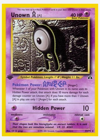 Unown [A] — catalogusbeeld
