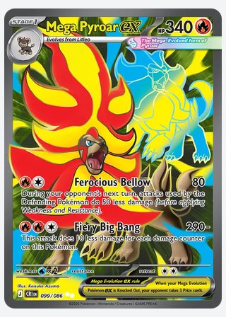 Mega Pyroar ex — catalogusbeeld