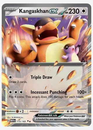 Kangaskhan ex — catalogusbeeld