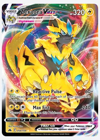Zeraora VMAX — catalogusbeeld
