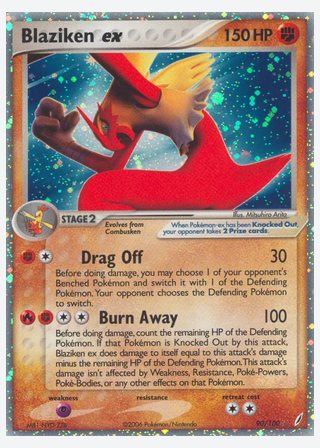 Blaziken ex — catalogusbeeld