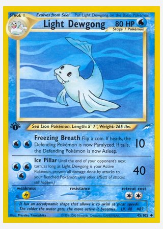 Light Dewgong — catalogusbeeld