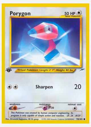 Porygon — catalogusbeeld