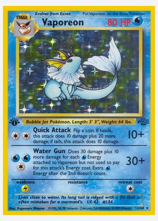 Vaporeon — catalogusbeeld