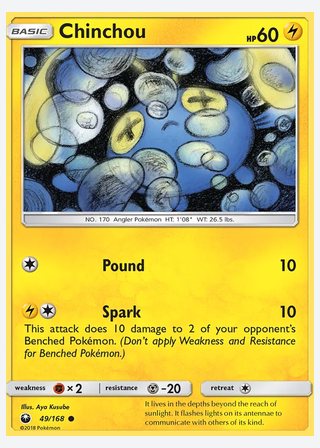 Chinchou — catalogusbeeld