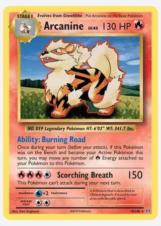 Arcanine — catalogusbeeld