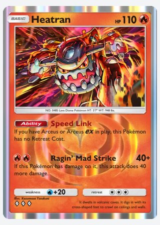 Heatran — catalogusbeeld