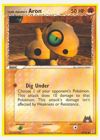 Team Magma's Aron — catalogusbeeld