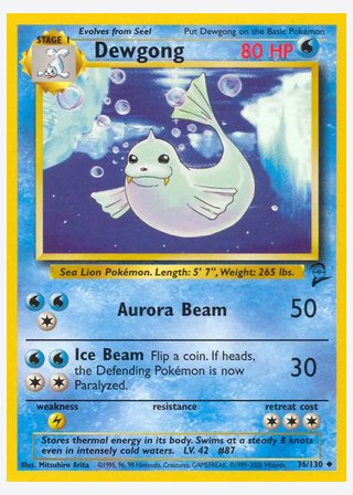 Dewgong — catalogusbeeld