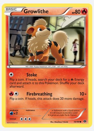 Growlithe — catalogusbeeld
