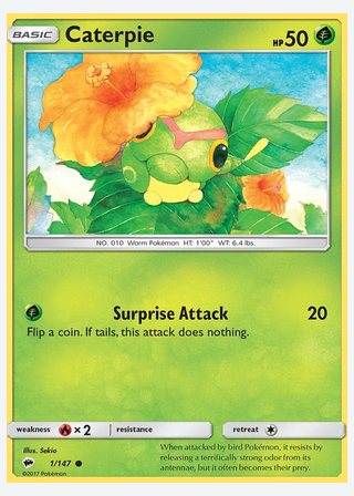 Caterpie — catalogusbeeld