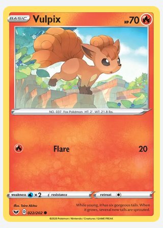 Vulpix — catalogusbeeld