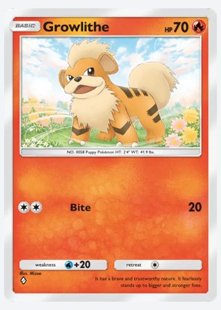 Growlithe — catalogusbeeld