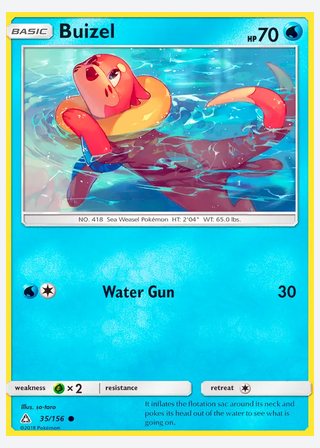 Buizel — catalogusbeeld