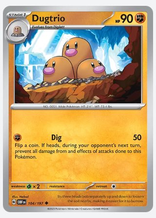 Dugtrio — catalogusbeeld