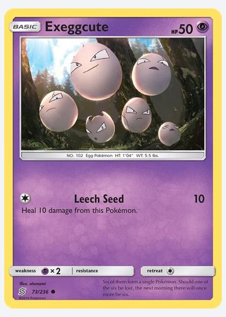 Exeggcute — catalogusbeeld