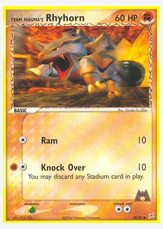 Team Magma's Rhyhorn — catalogusbeeld