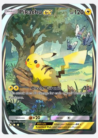 Pikachu ex — catalogusbeeld