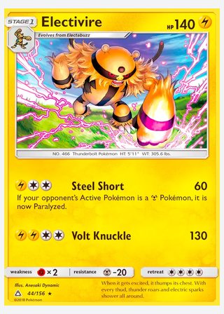 Electivire — catalogusbeeld