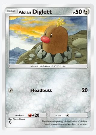 Alolan Diglett — catalogusbeeld