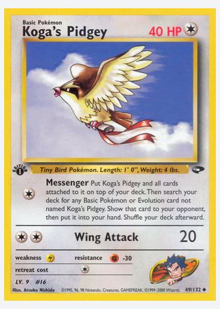 Koga's Pidgey — catalogusbeeld