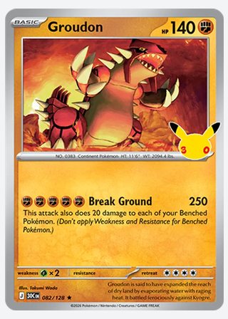 Groudon — catalogusbeeld