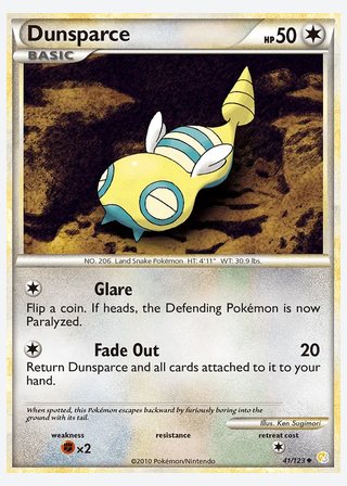 Dunsparce — catalogusbeeld