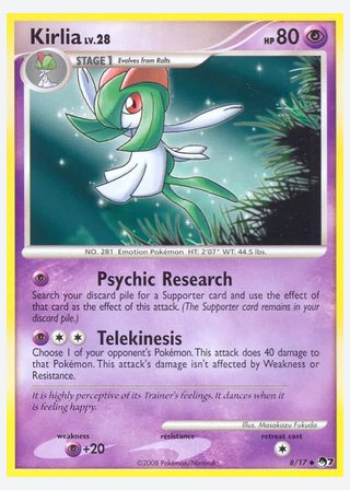Kirlia — catalogusbeeld