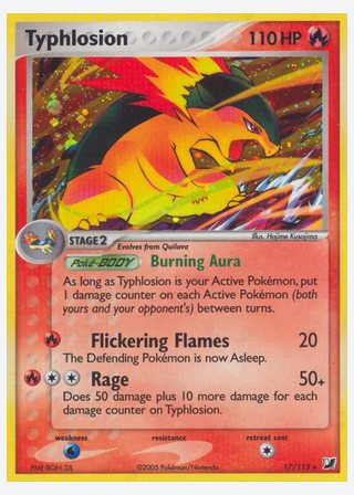 Typhlosion — catalogusbeeld