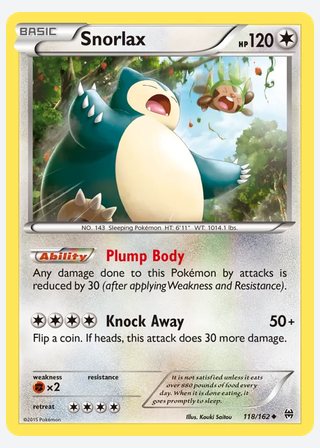 Snorlax — catalogusbeeld