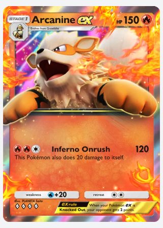 Arcanine ex — catalogusbeeld